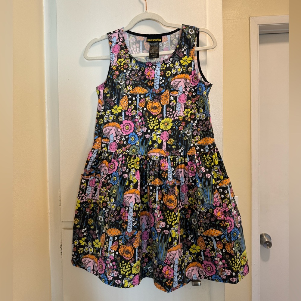 Nooworks Magic Mushroom Print- Big Pocket Dress XS
